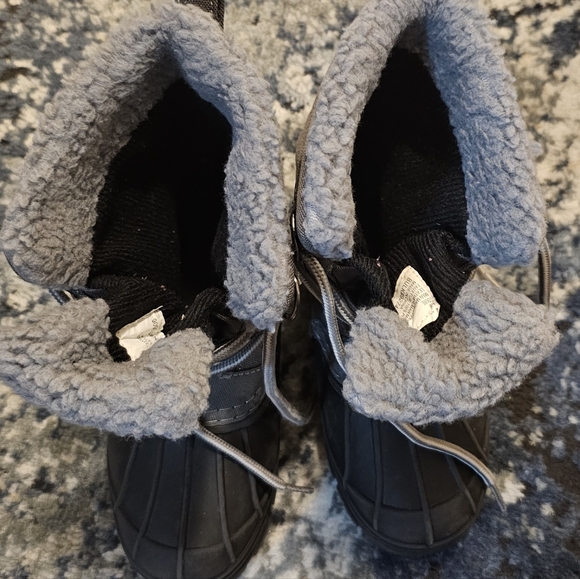 KHOMBU Boys size 13M gray/ black Lace-Up Pac Winter Snow Boots Weatherproof - Picture 5 of 5